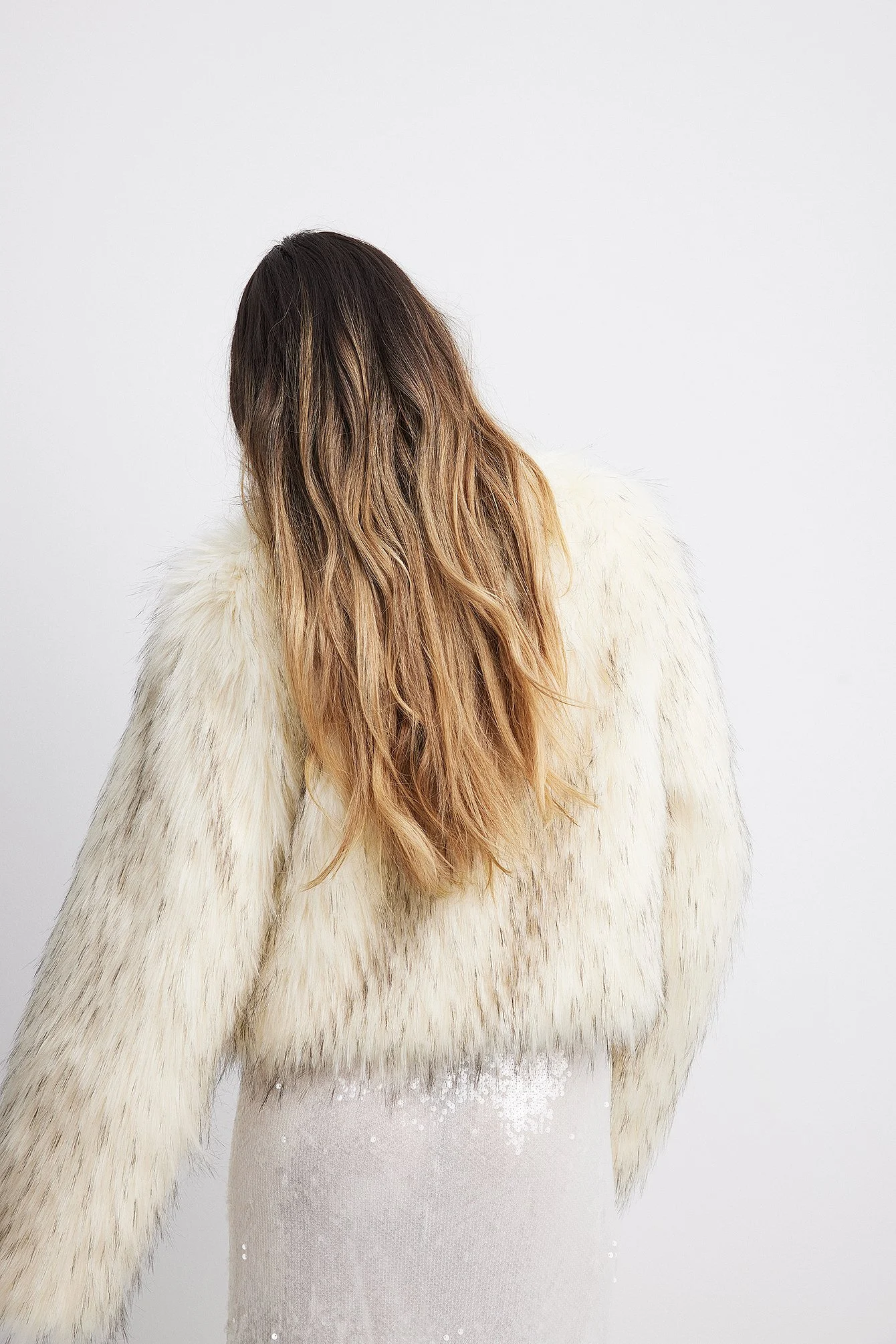 Flauschige kurze Jacke