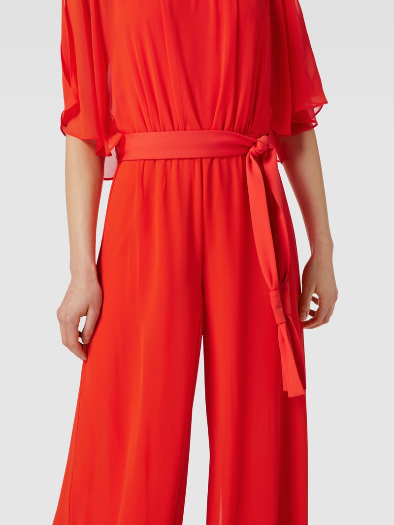 Jumpsuit mit Taillengürtel in orange