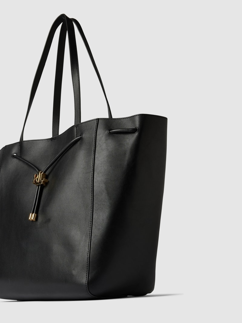 Shopper mit Label-Detail in schwarz