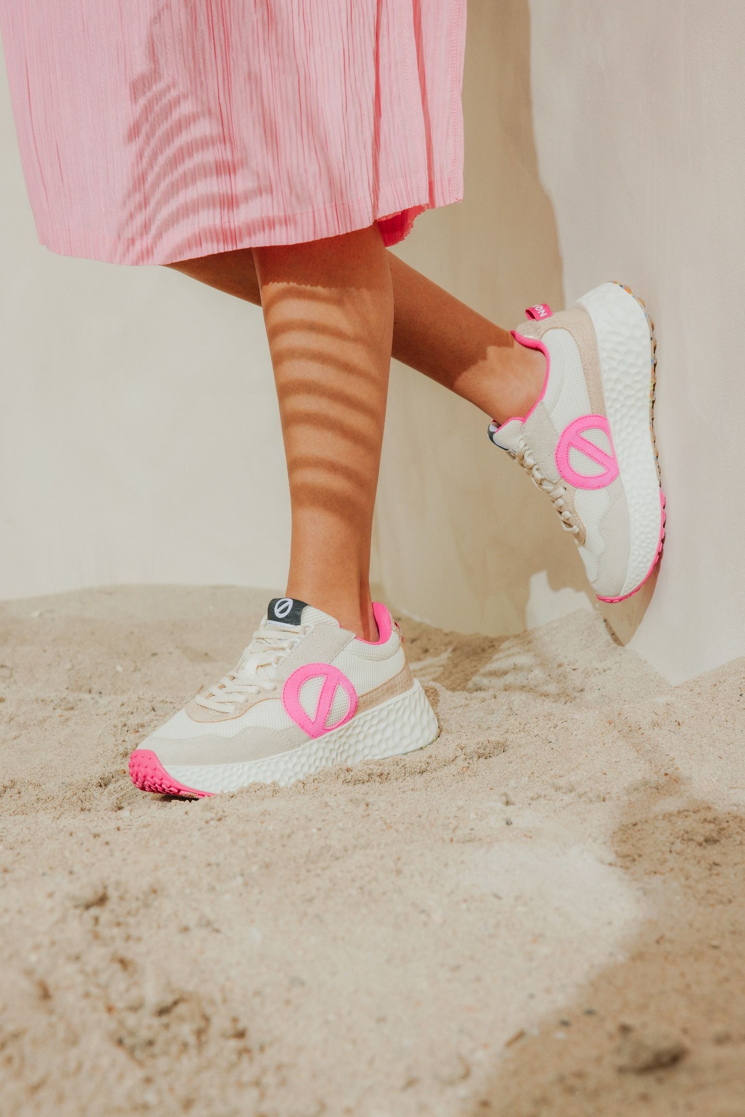 No Name  CARTER JOGGER - Crème Fuchsia