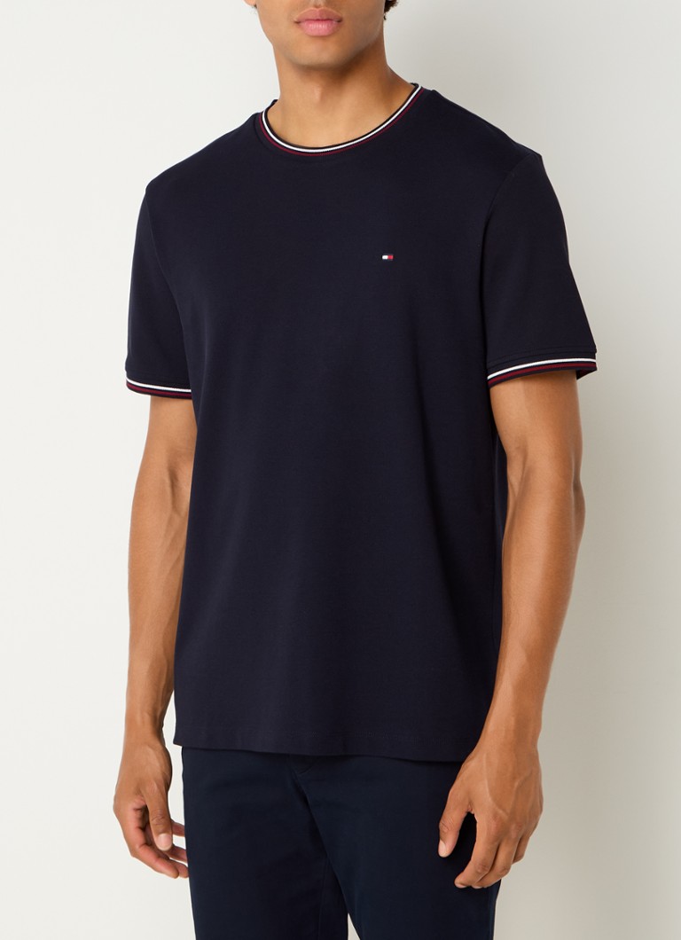 Tricou Tommy Hilfiger din bumbac piqué cu logo brodat