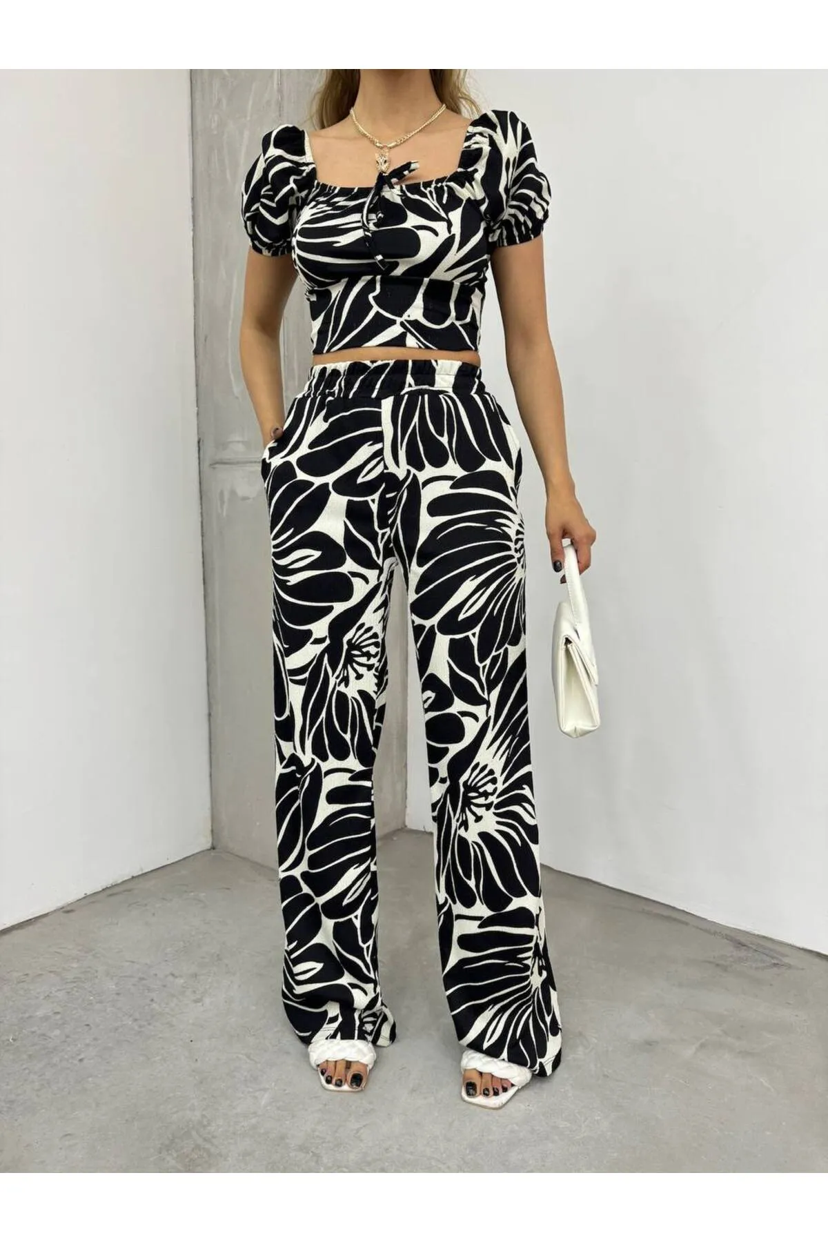BİKELİFE  Bustierhose mit Blumenmuster für Damen im Doppelset
