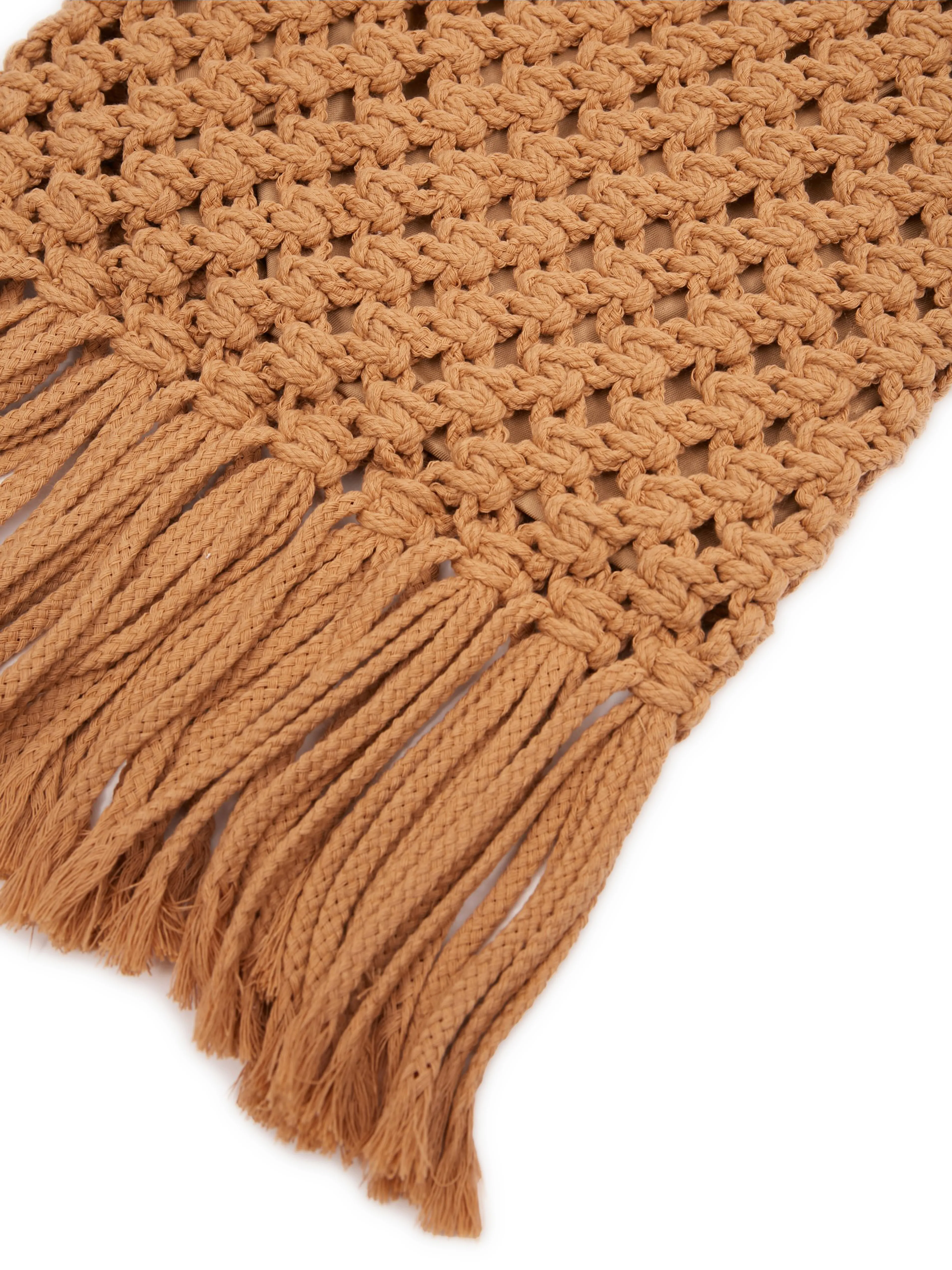 Braune Damenstricktasche mit dekorativem Detail ORSAY