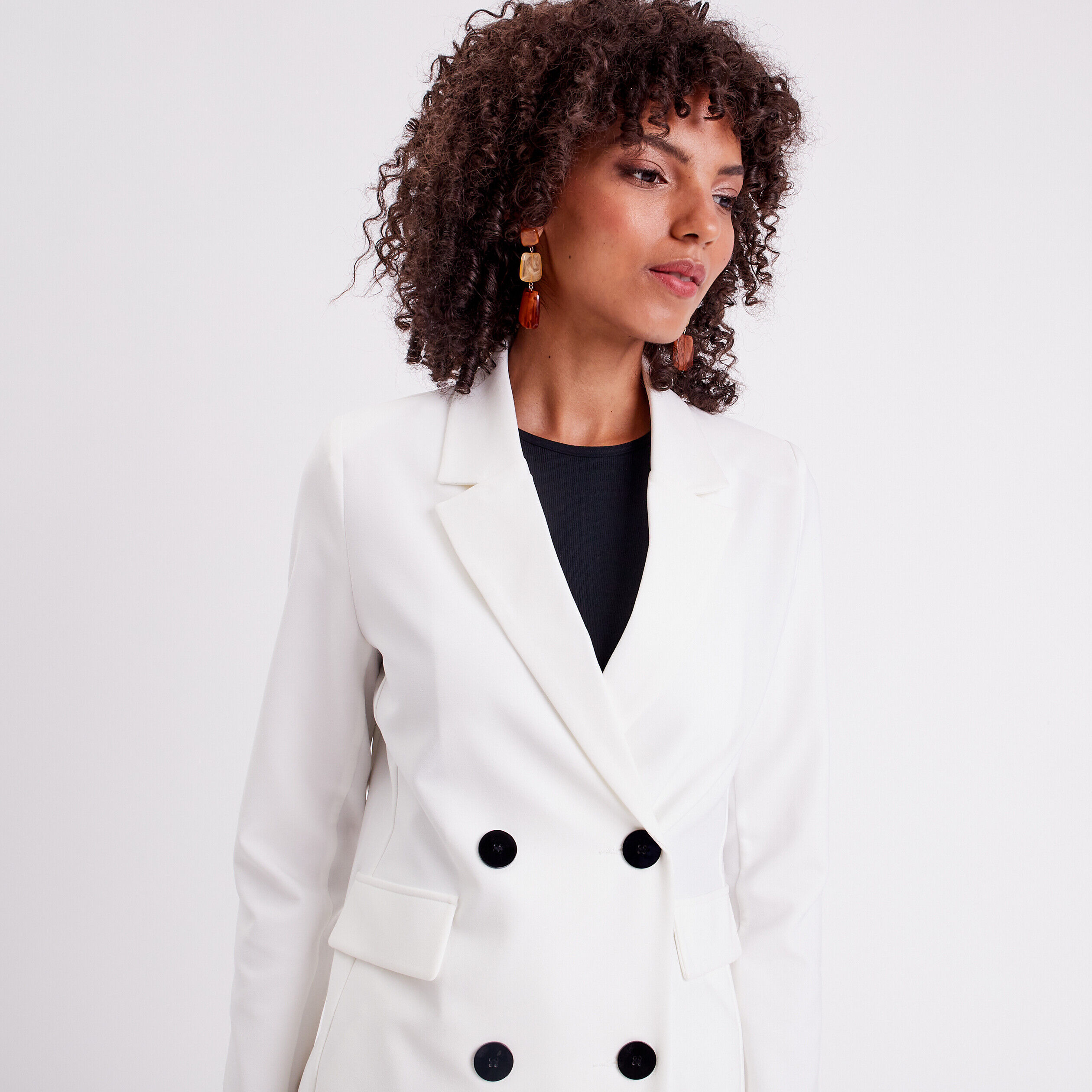Veste blazer ecru femme | Cache Cache