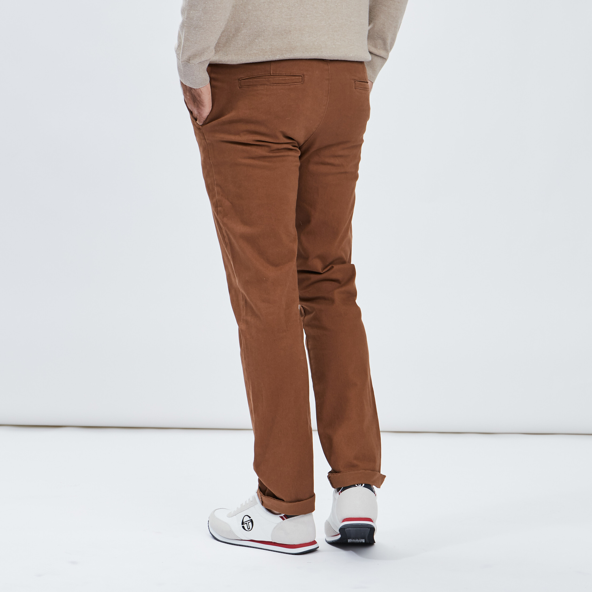 Pantalon chino camel homme | La Halle