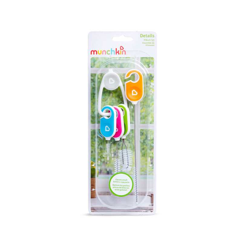 Set de 4 brossettes pour tasses et biberons Munchkin