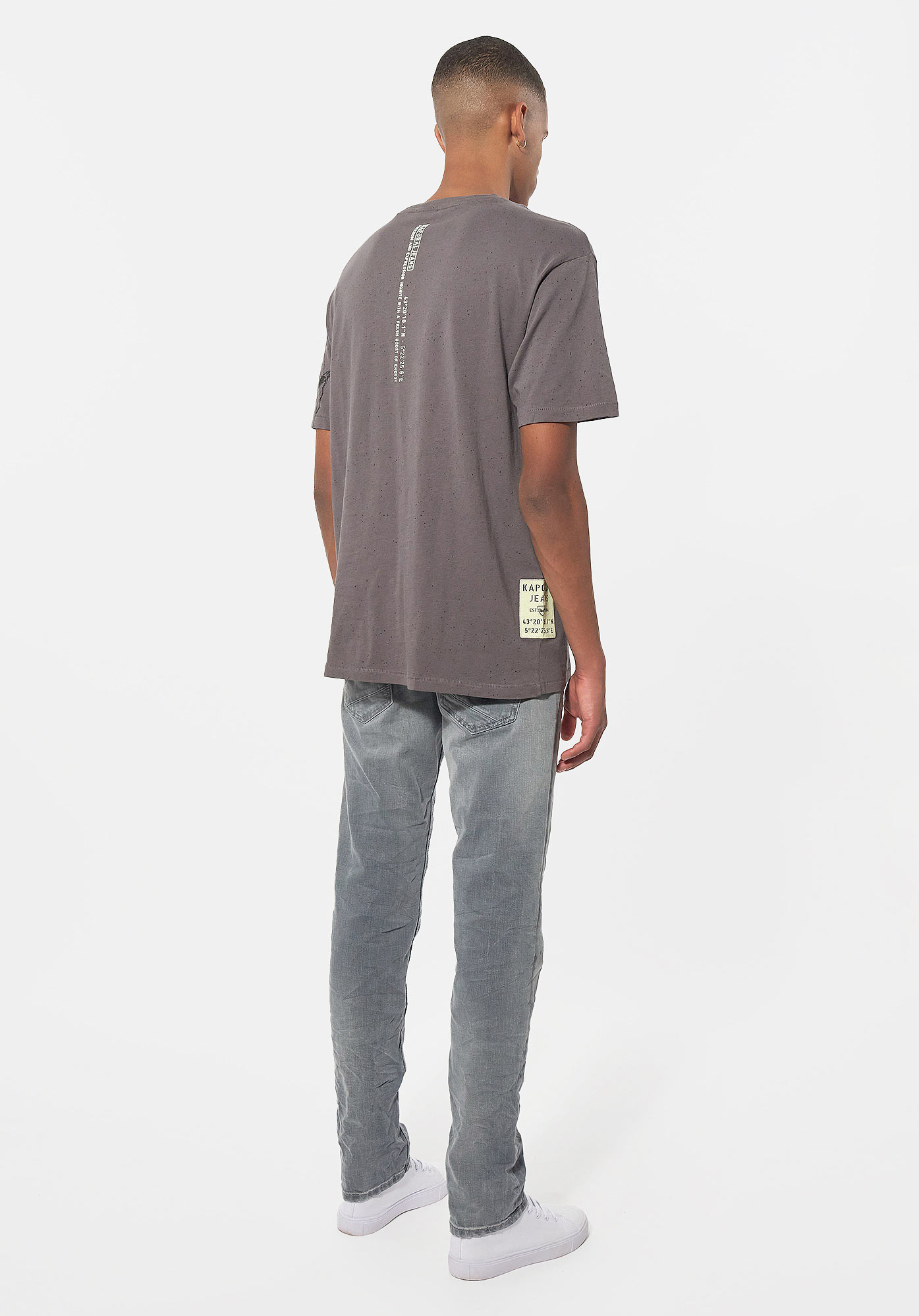 MURDO  T-shirt gris tête de mort Homme en 100% coton