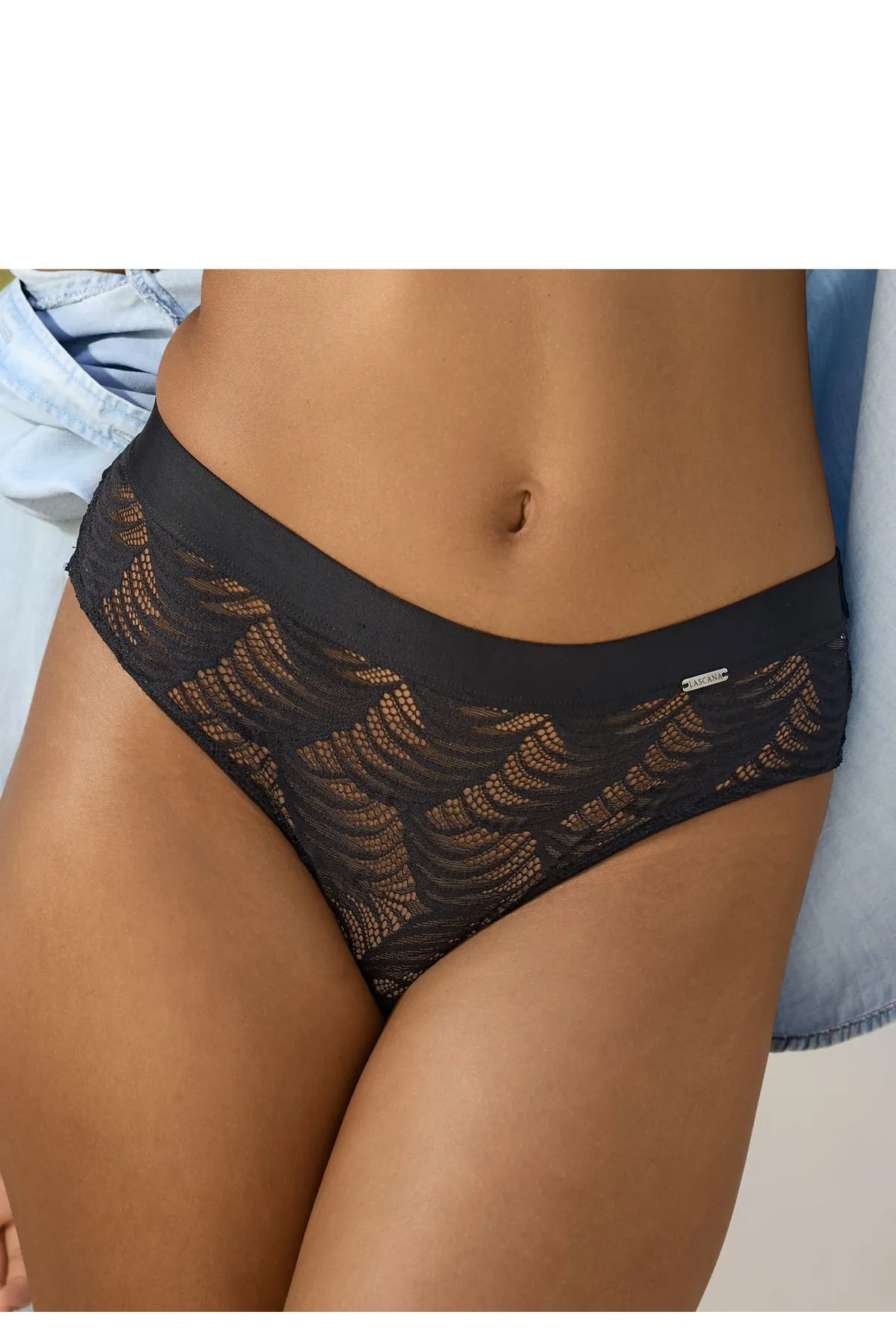 LASCANA  Unterhosen - Schwarz - Unifarben