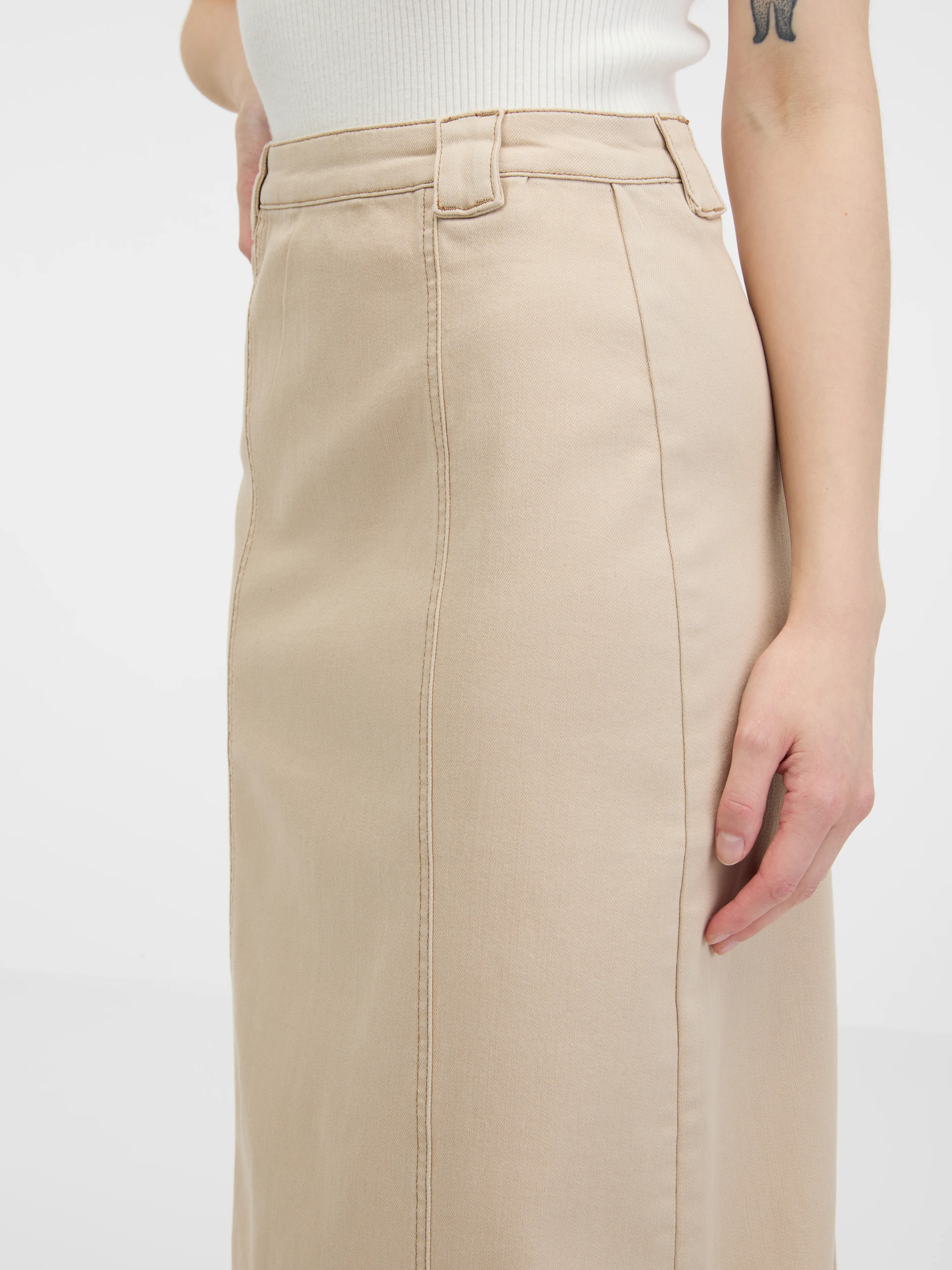 Beige Damen-Jeansrock ORSAY