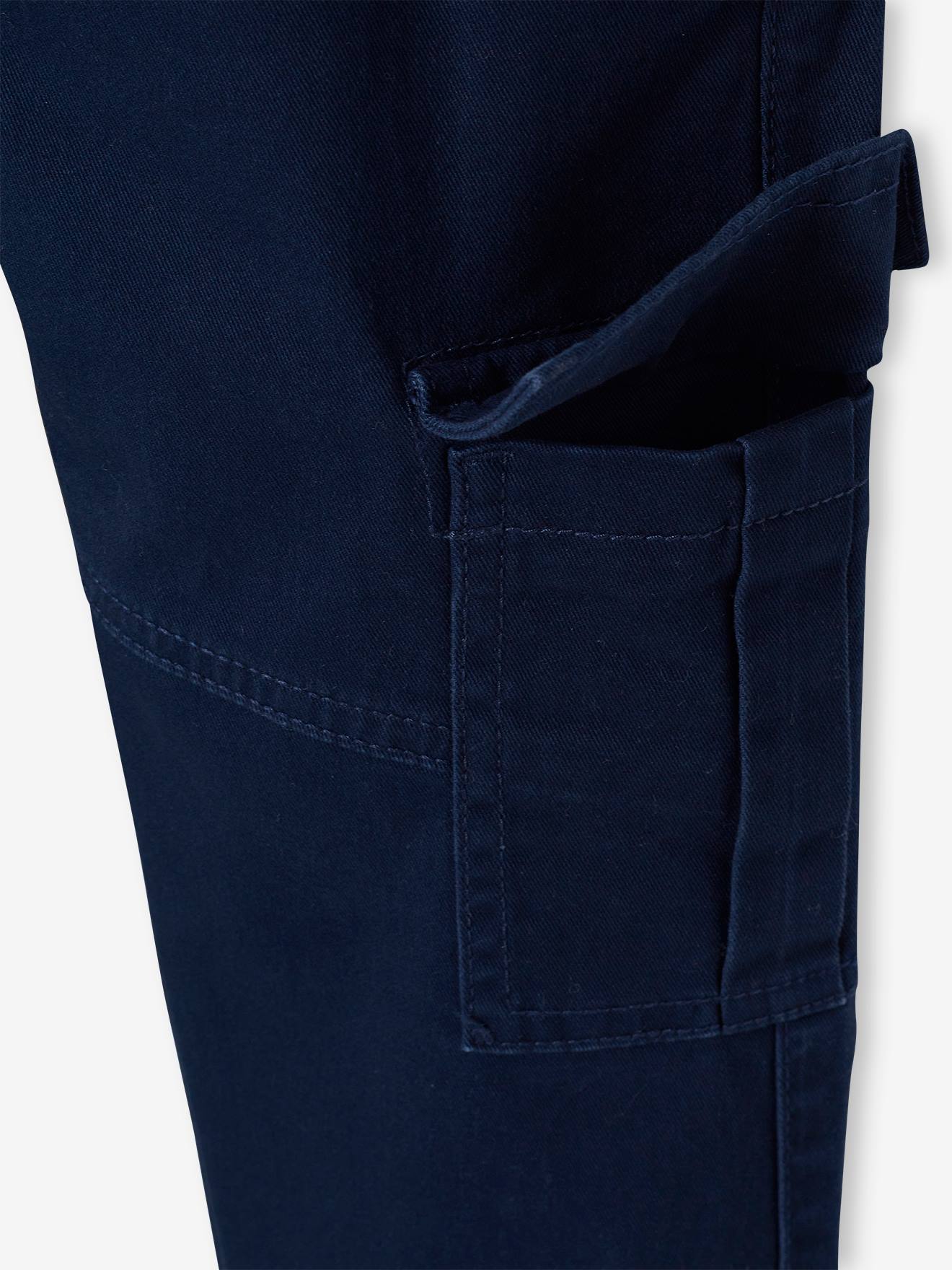 Pantalon battle garçon facile à enfiler navy