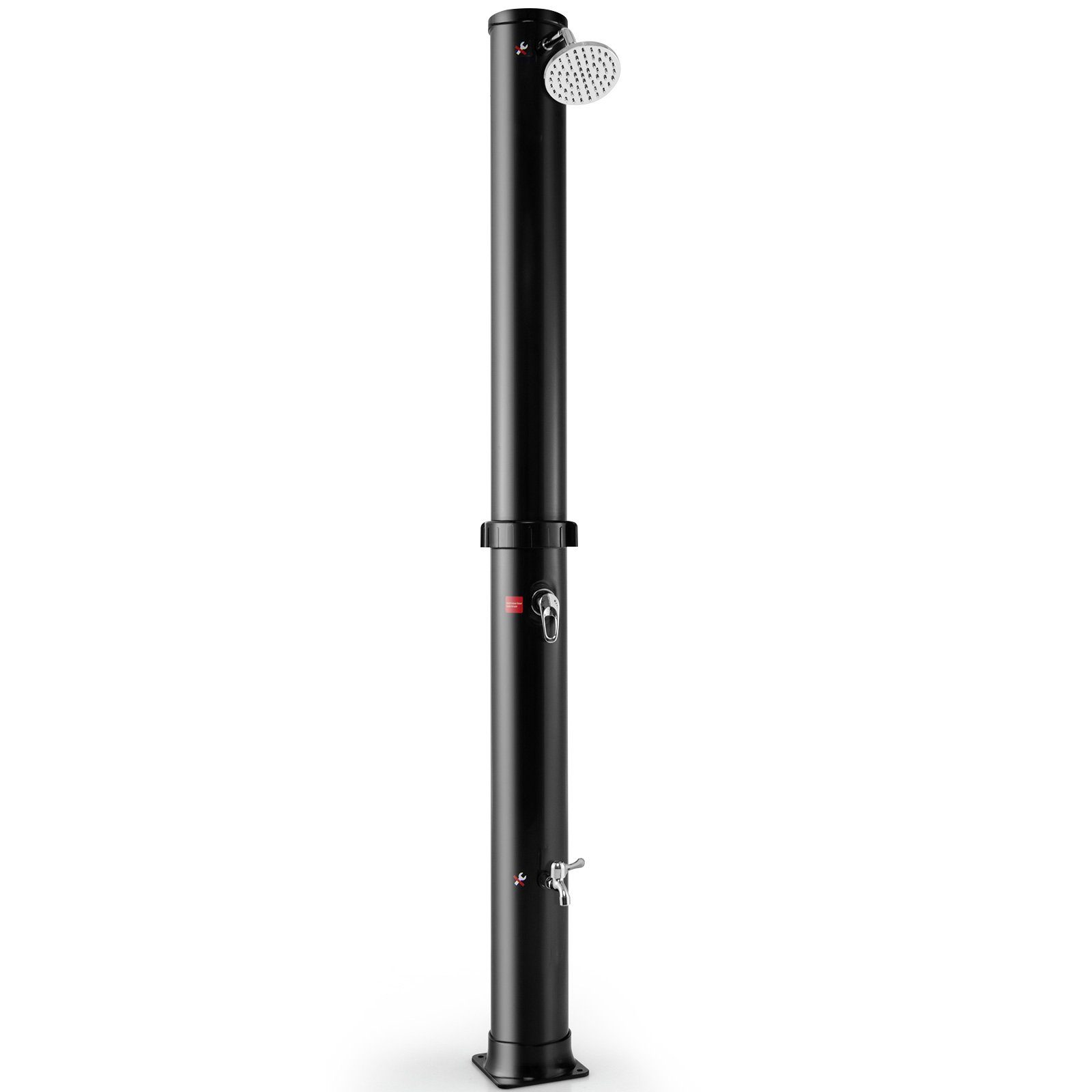 COSTWAY Solardusche 38L Gartendusche, mit Fußdusche, Wasserhahn