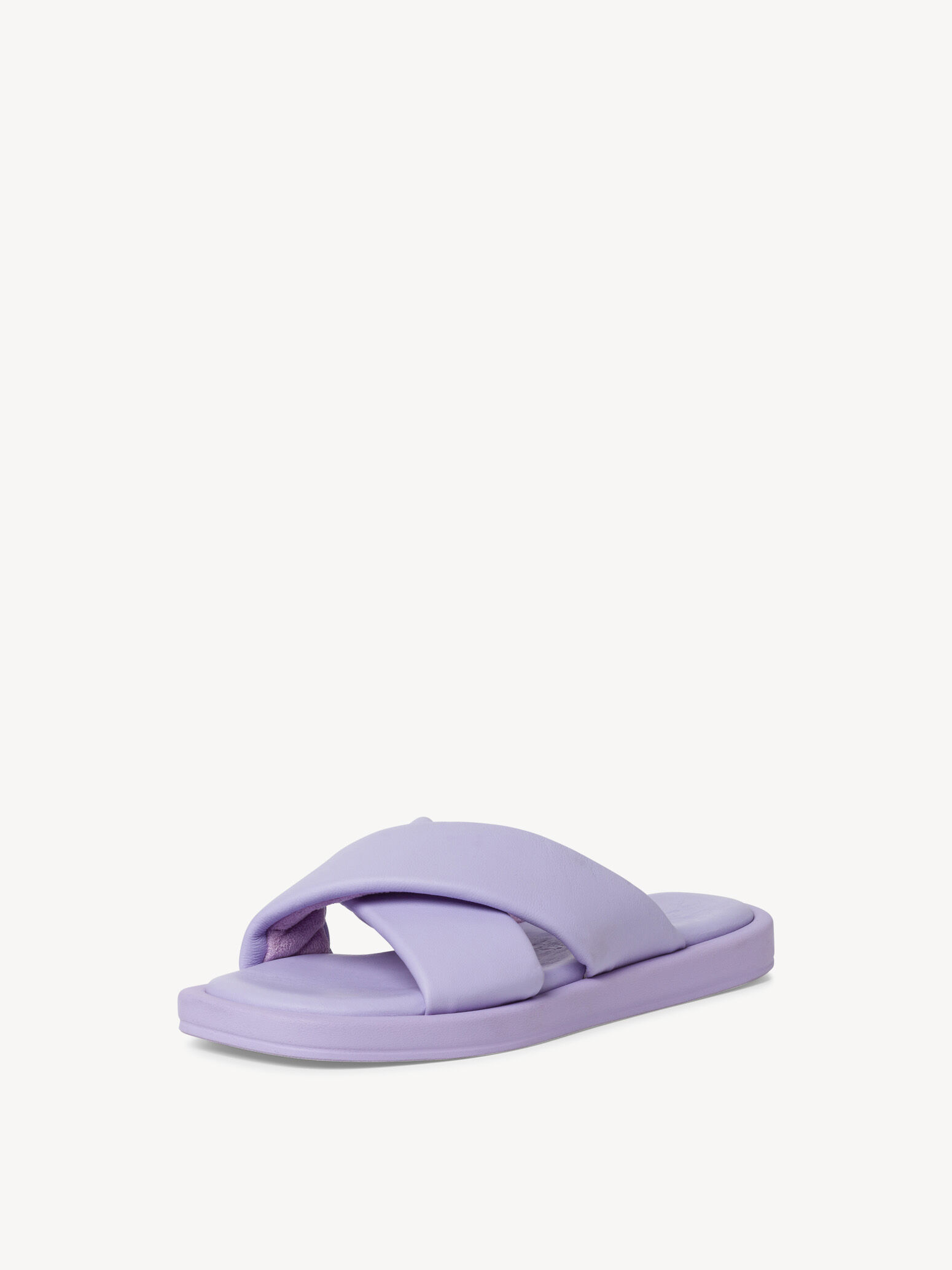 Mule en cuir - mauve