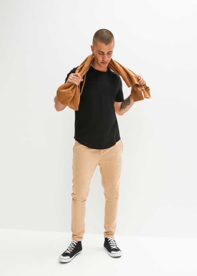 T-Shirt aus Bio Baumwolle mit Brusttasche (2er Pack)