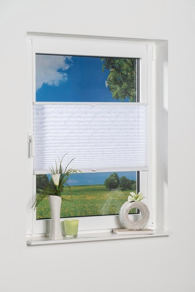 Plissee Capri, K-HOME, Lichtschutz, ohne Bohren, Klemmfix, Ausbrennerstoff