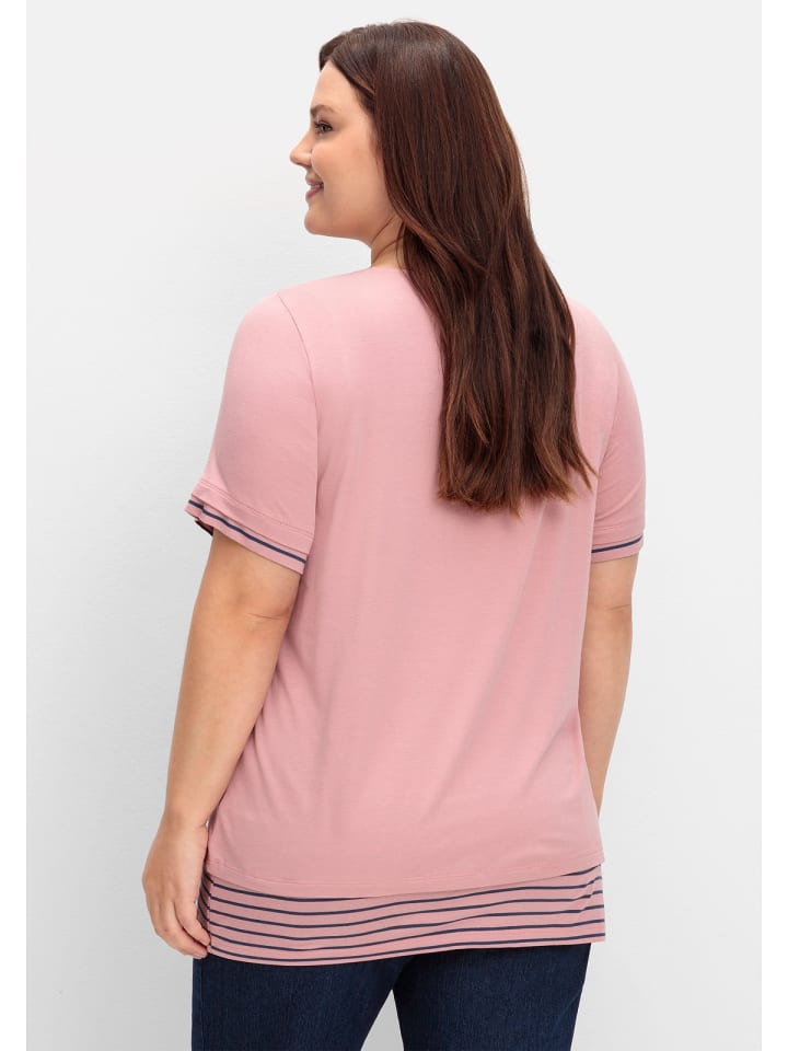 sheego Longshirt in rosé günstig kaufen 40