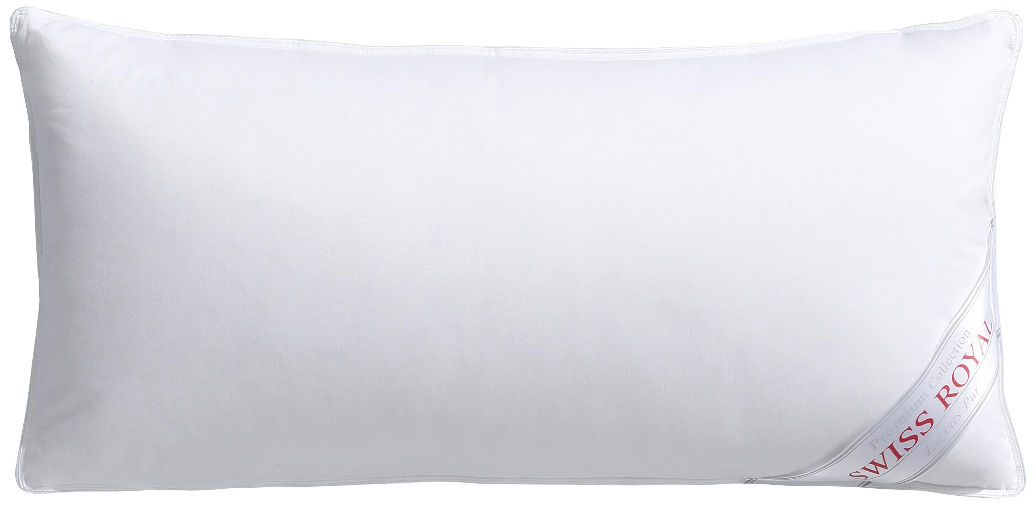 3-Kammer-Kopfkissen Swiss Royal, Haeussling, Füllung: Außenkammer mit 90% Daunen, 10% Federn, 3-Kammer-Kopfkissen, Daunenkissen in 40x80 oder 80x80 cm erhältlich