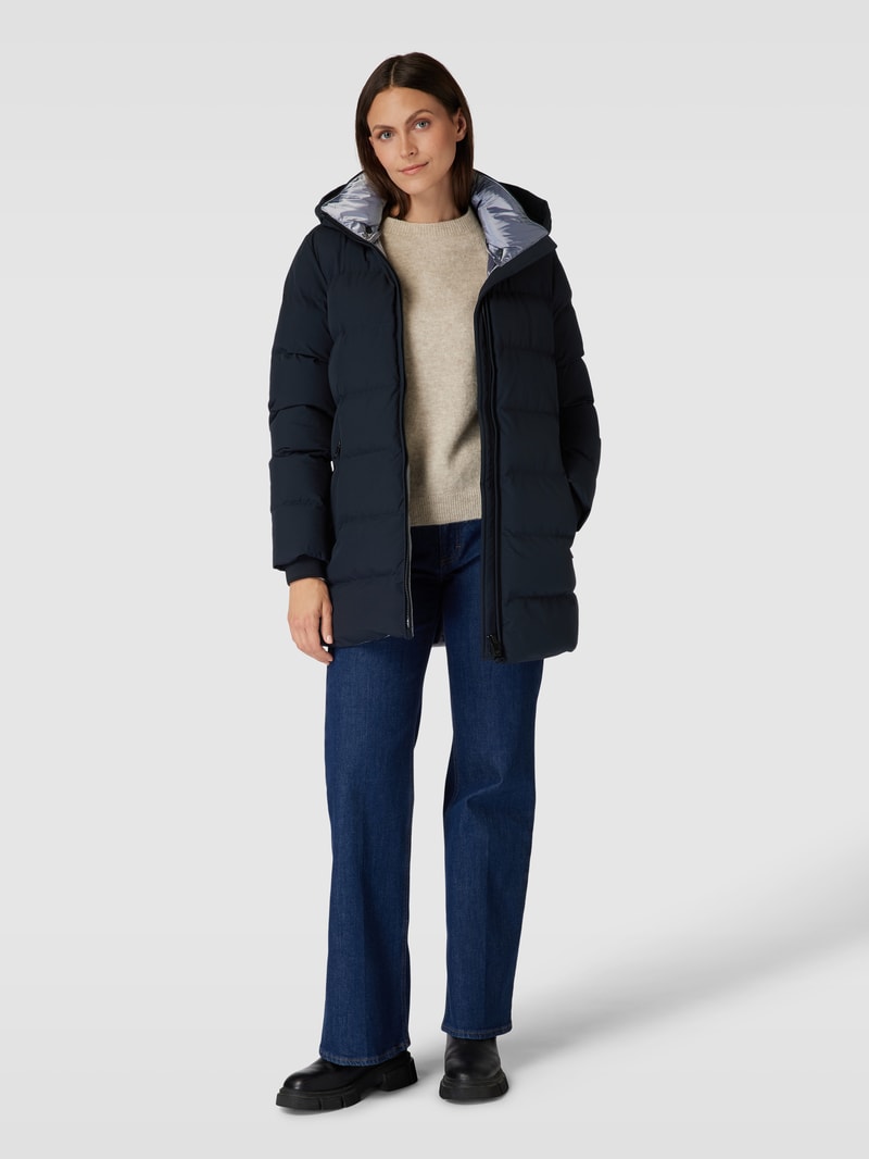 Steppjacke mit abnehmbarer Kapuze Modell 'GOLDMINE' in dunkelblau