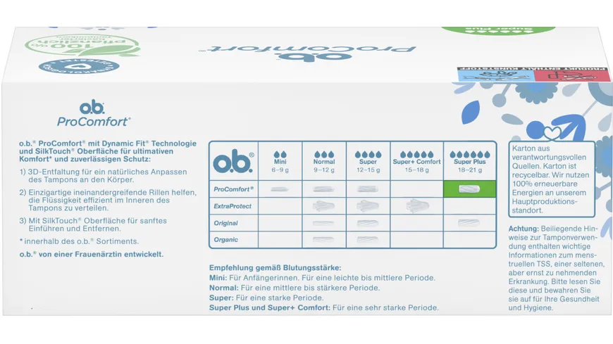 O.B. Tampons ProComfort Super Plus 32er