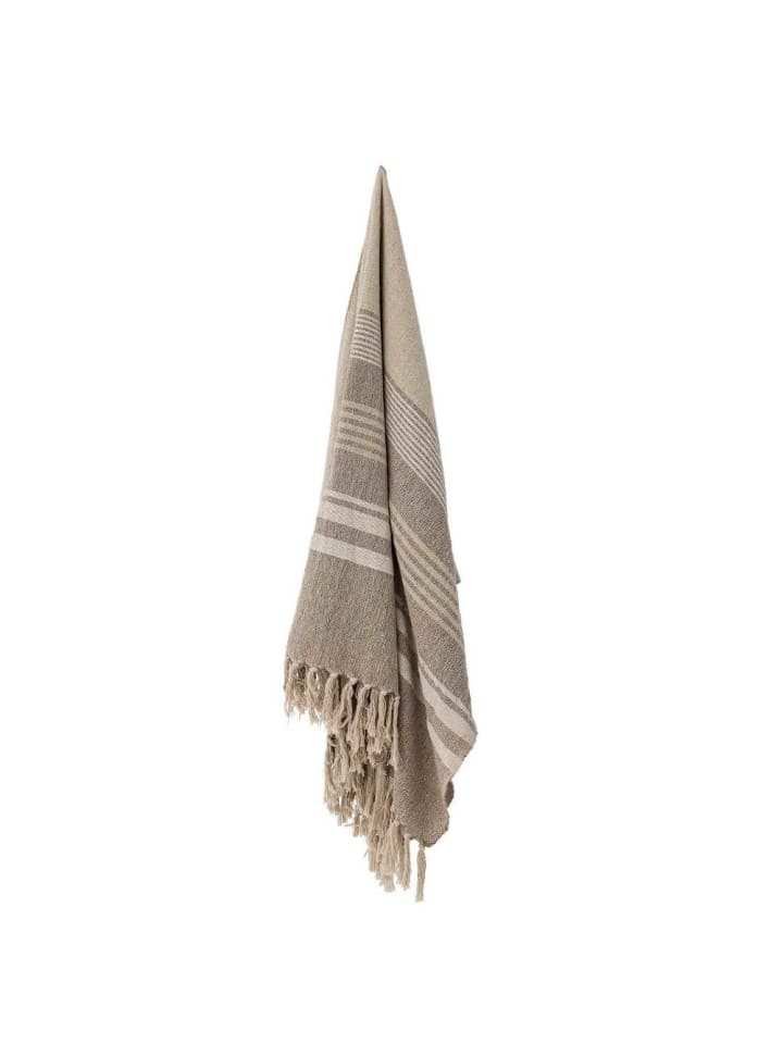 Bloomingville Decke LUGO Braun Beige Streifen 160x130 cm günstig kaufen onesize