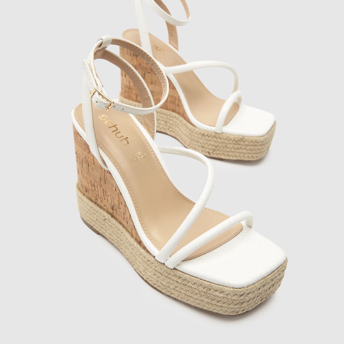 Schuh Violetta Espadrille Ékszandál Fehér Színben