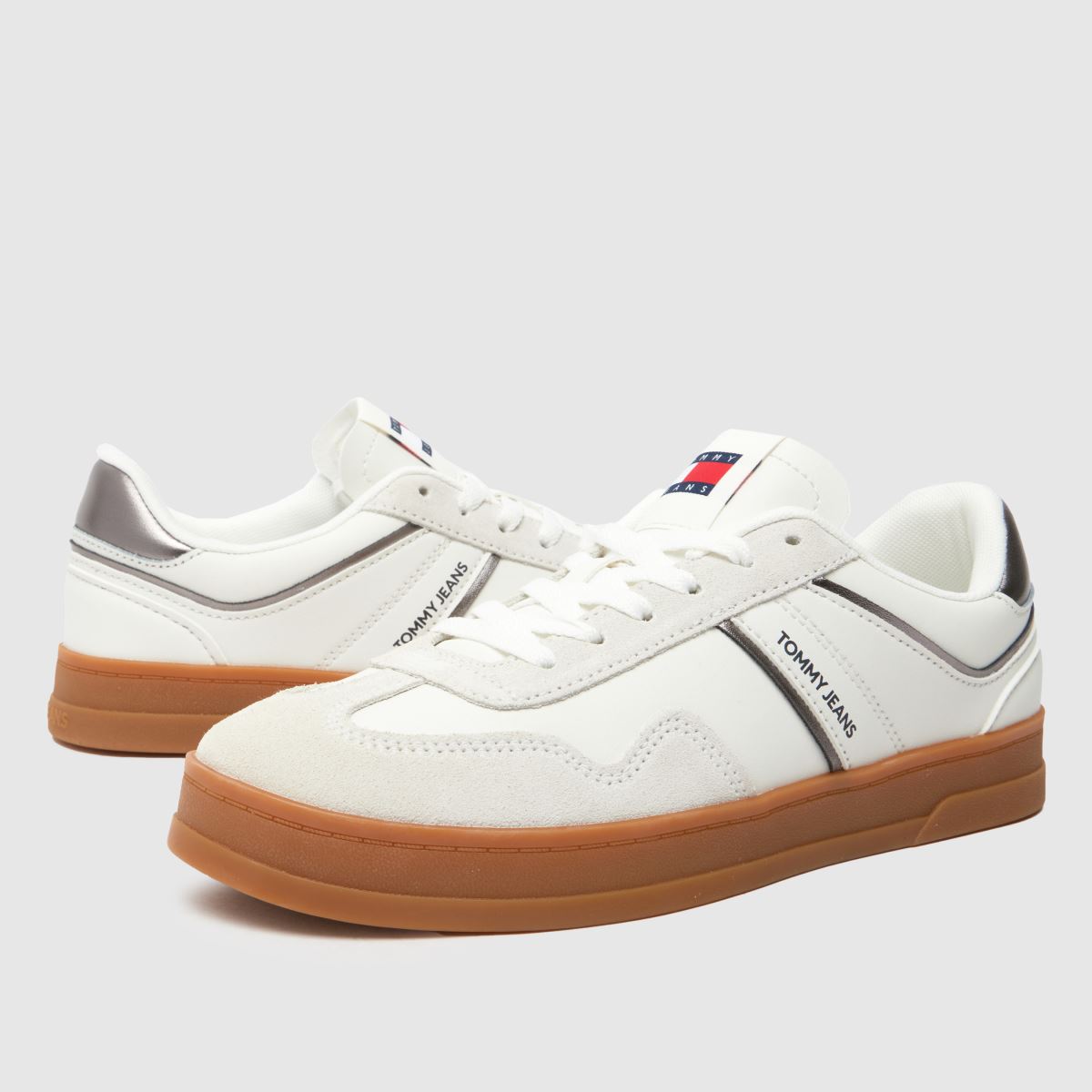 Tommy Jeans – Greenwich – Vita, flerfärgade sneakers