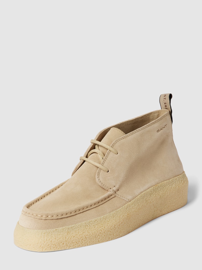 Boots mit Label-Details in beige