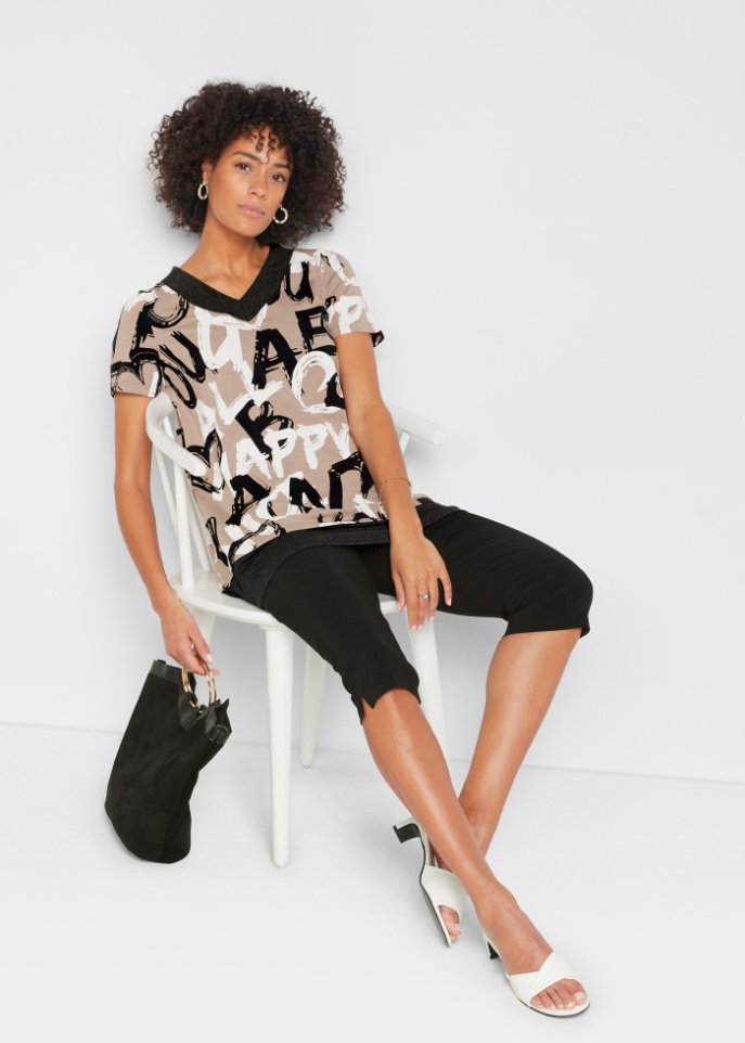 Long-Shirt mit Kurzarm