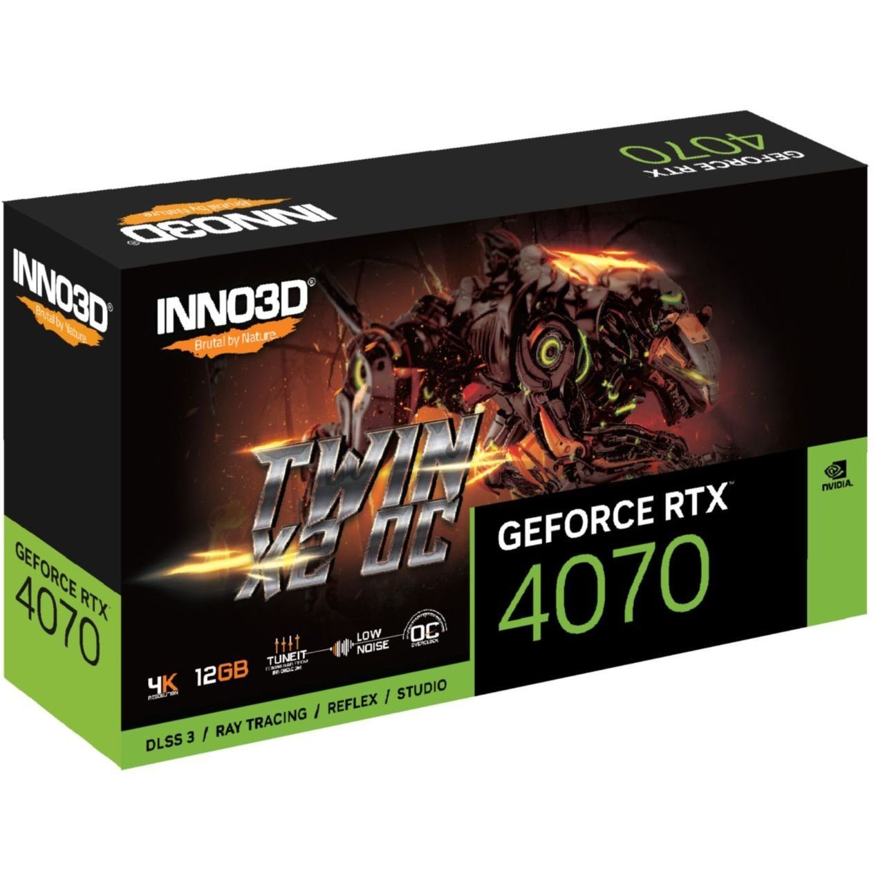 Inno3D GeForce RTX 4070 N40702-126XX-185252N Grafikkarte (12 GB, GDDR6)