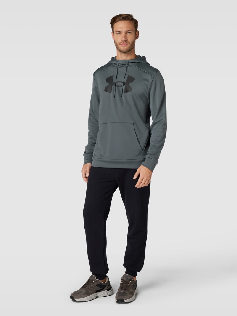 Hoodie mit Logo-Print in anthrazit