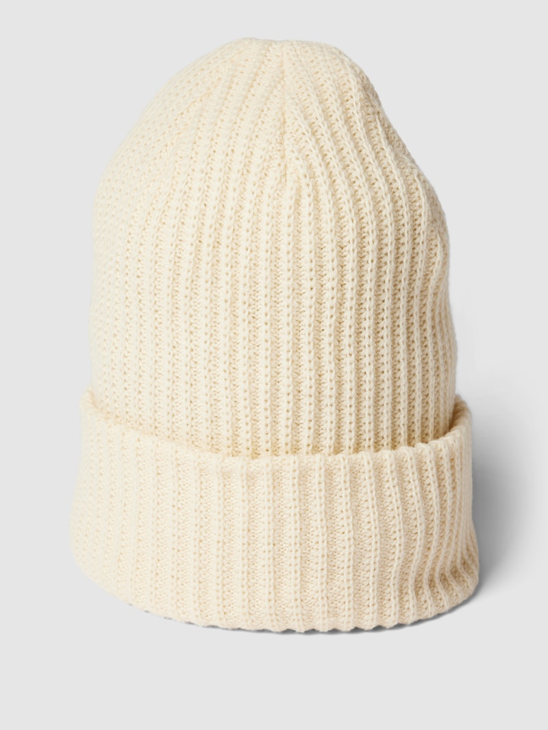 Beanie mit breitem Umschlag in sand