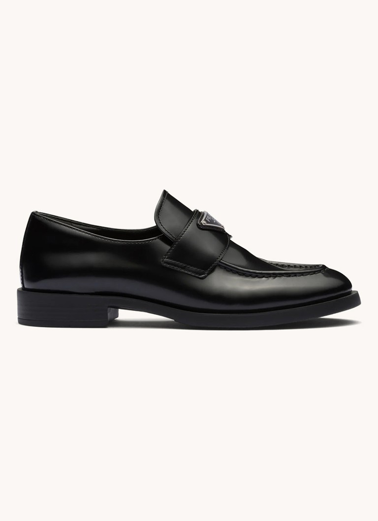 Mocassins Prada de couro com logotipo