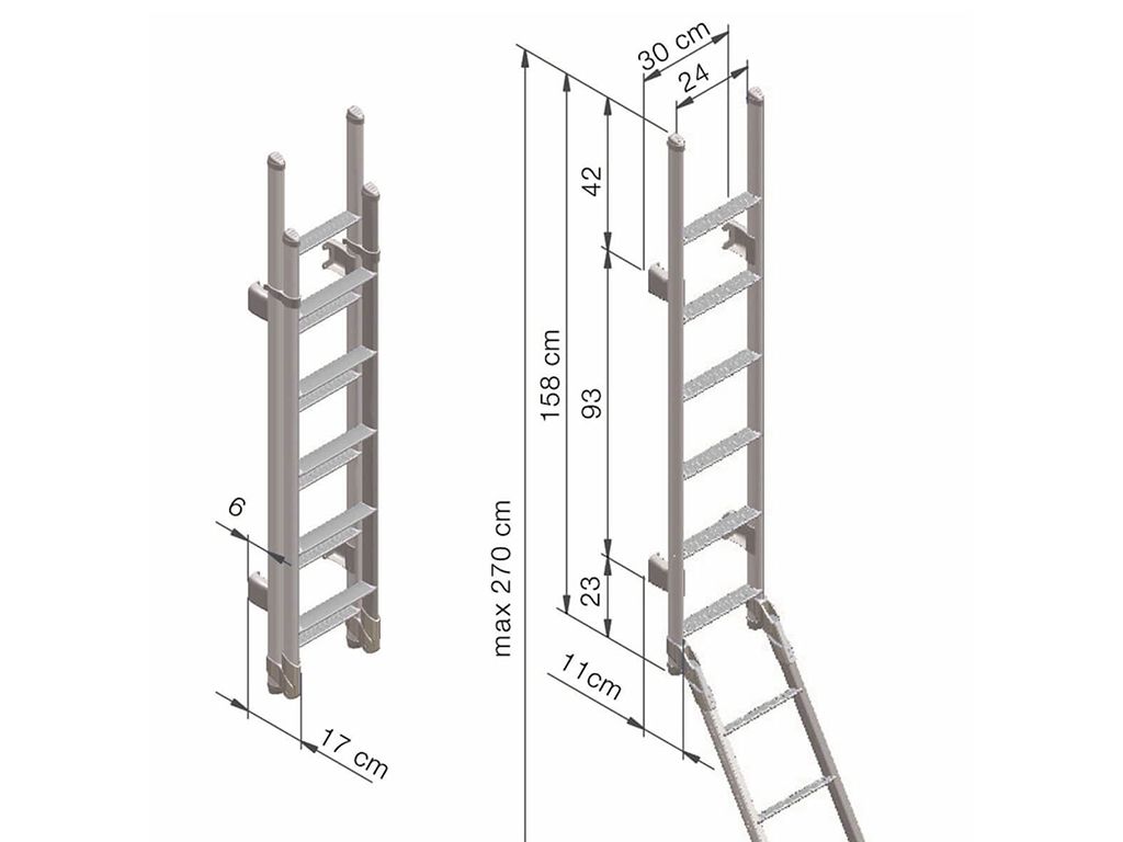 Thule De Luxe 10-stufige faltbare Doppelleiter