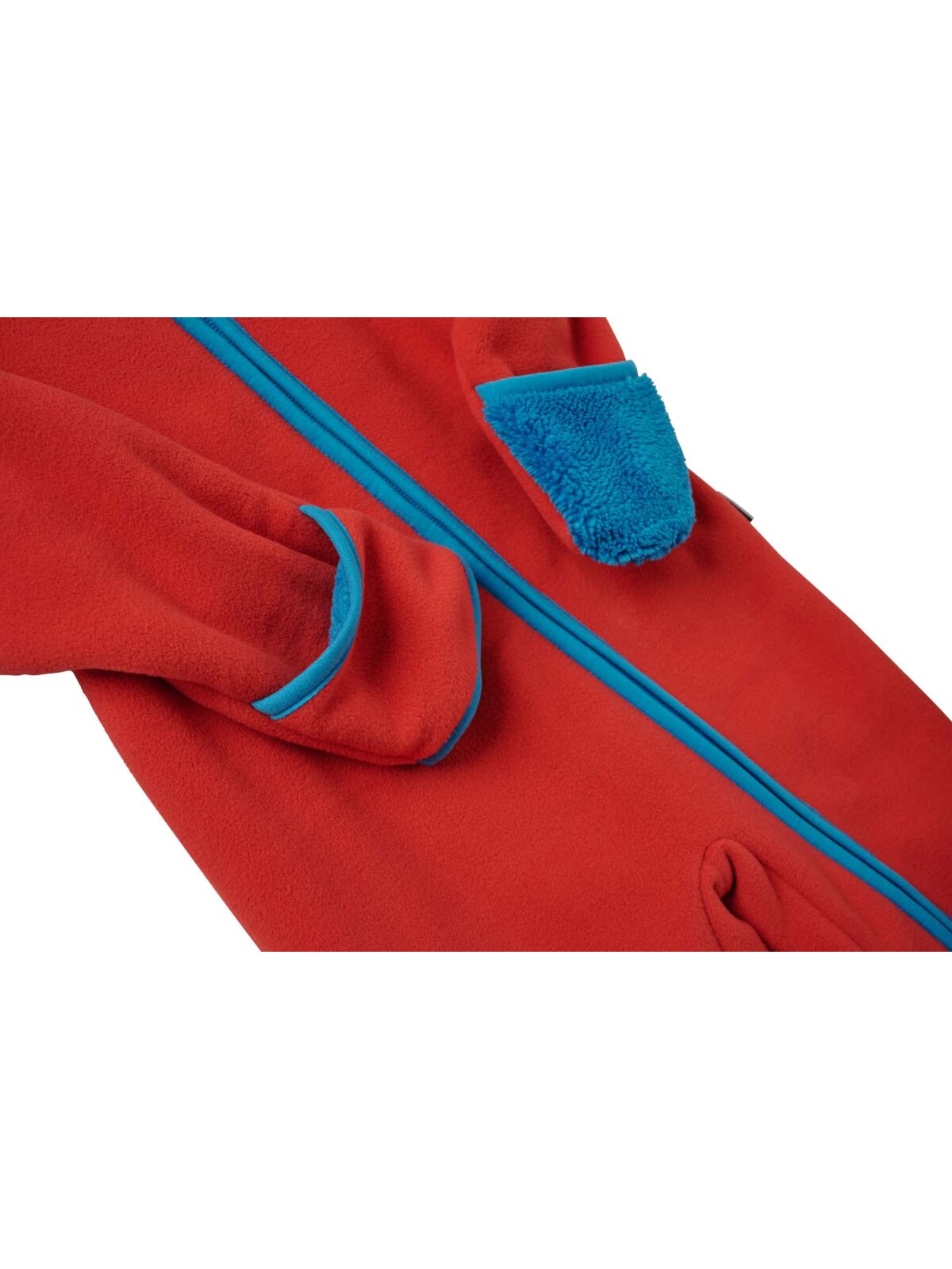 Kuschelfleece Overall, tomatenrot