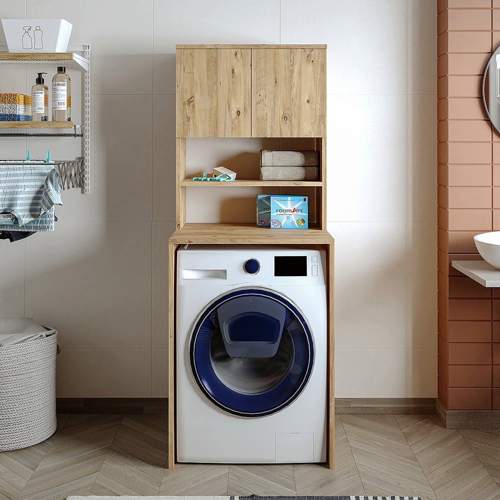 Roomart Waschmaschinenumbauschrank (Badezimmer Waschmaschinenschrank, Waschmaschinenüberbau, Waschturm)