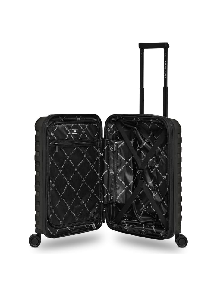 Smartbox Edition 01 4 Rollen Kabinentrolley 55 cm mit Dehnfalte in black günstig kaufen onesize