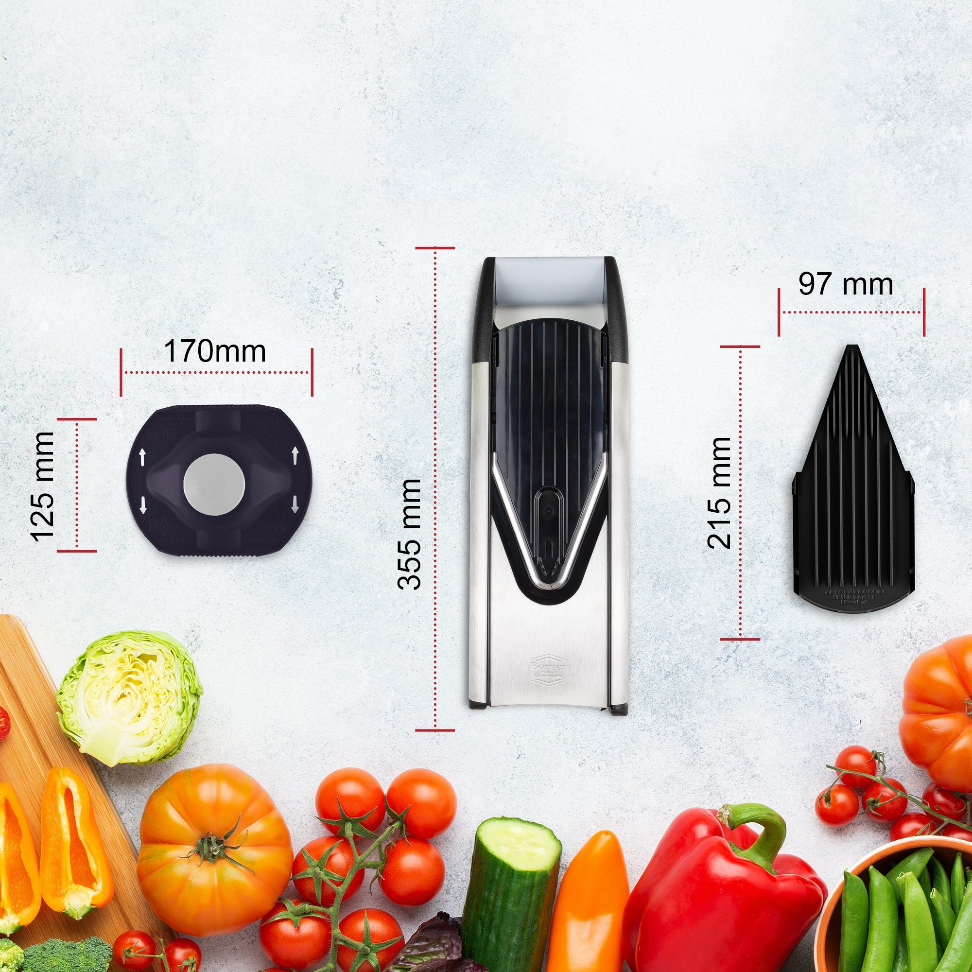 Börner Gemüsehobel Gemüsehobel V6 ExclusiveLine Starter Set
