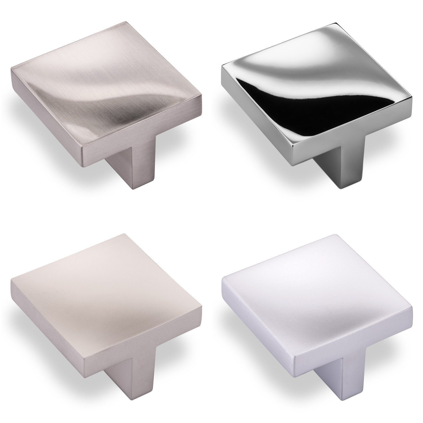 SO-TECH® Möbelknopf DORA 40 x 40 mm BA 32 mm, Knopf Knauf incl. Schraube