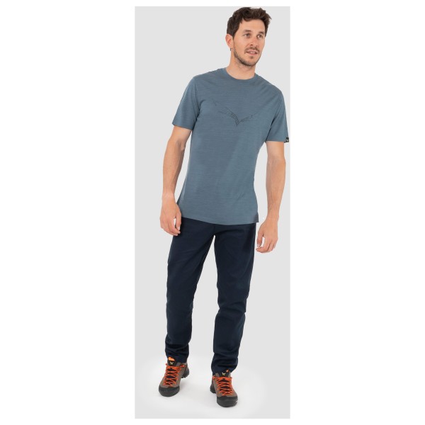 Salewa - Pure Eagle Sketch Merino T-Shirt - Merinoshirt