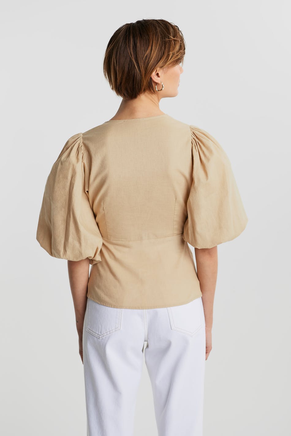 Ella linen wrap shirt