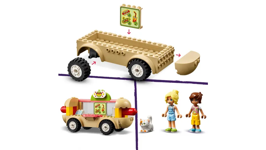 LEGO Friends 42633 Hotdog-Truck Set ab 4 Jahre, Fahrzeug-Spielzeug