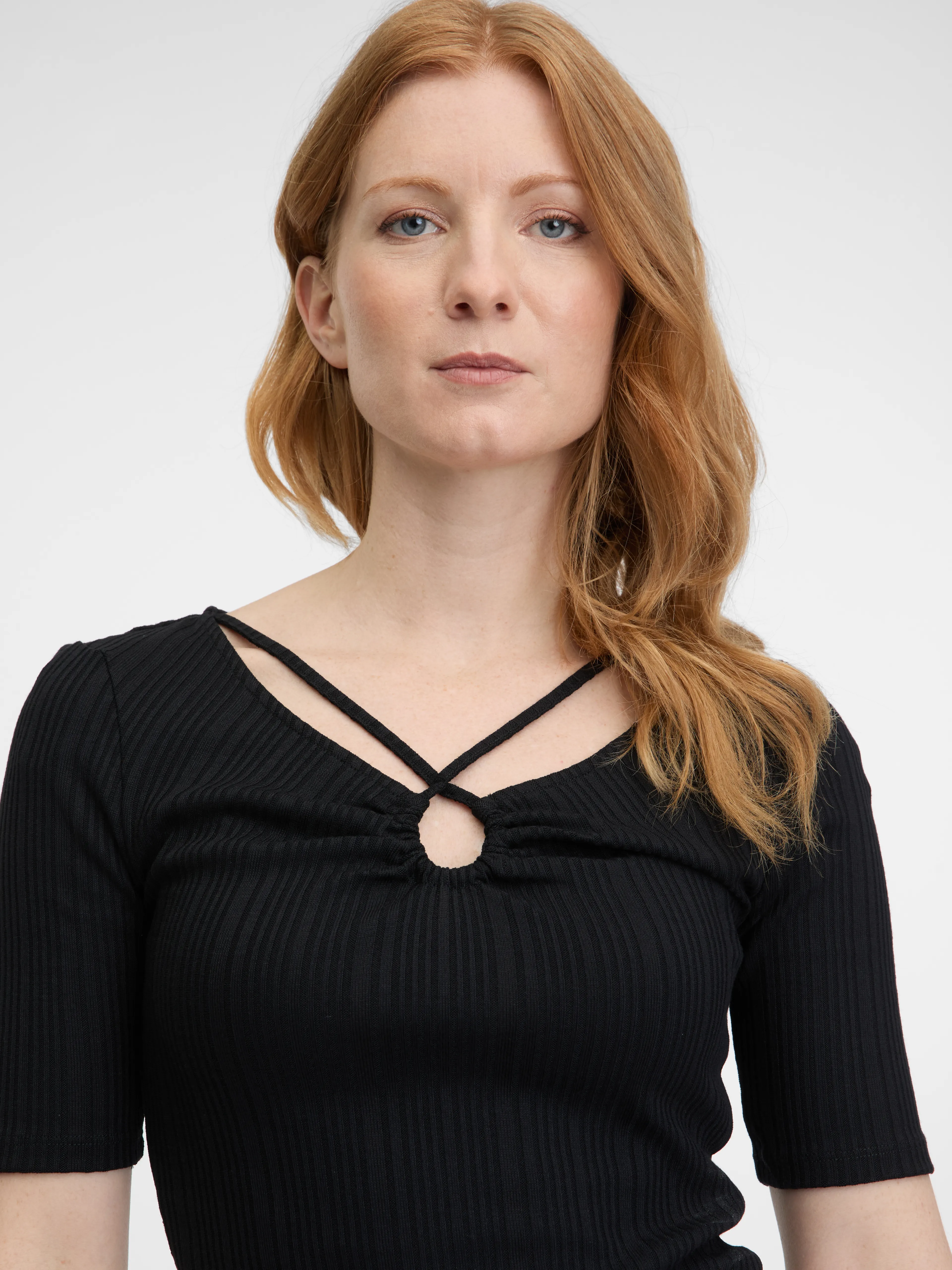 Schwarzes Damen-T-Shirt ORSAY