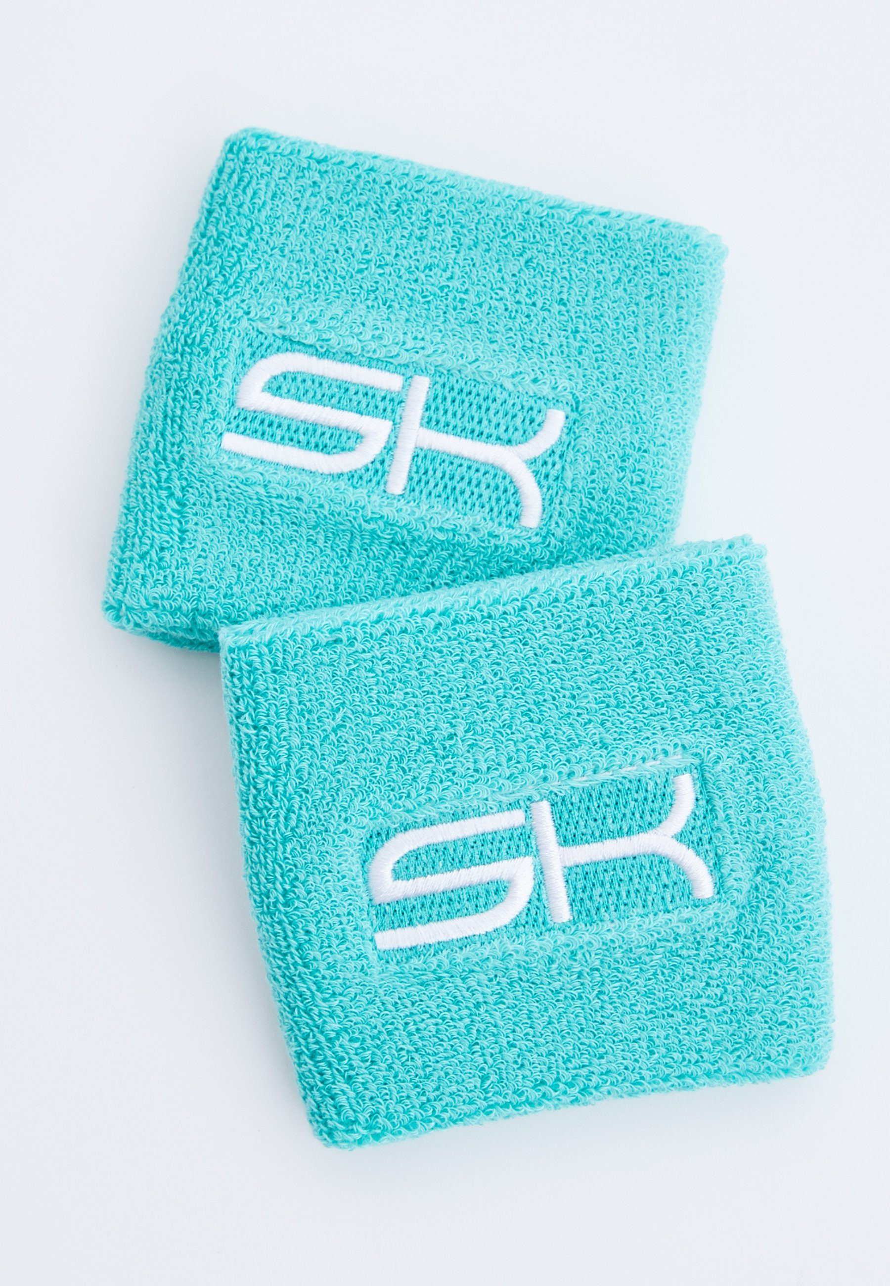 SPORTKIND Schweißband Tennis Schweißbänder klein 2er Set unisex Kinder & Erwachsene, mint