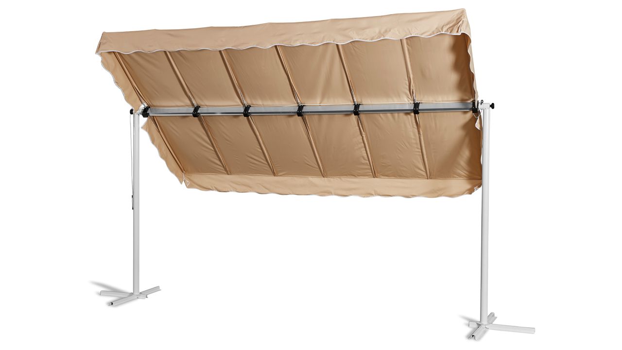 Grasekamp Standmarkise Dubai Beige 375 x 225 cm Terrassenüberdachung Raffmarkise Mobile Markise