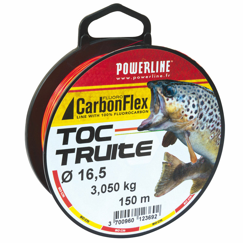 Φθοροανθρακικό Powerline Carbonflex Toc Trout Πορτοκαλί/Λευκό 150μ