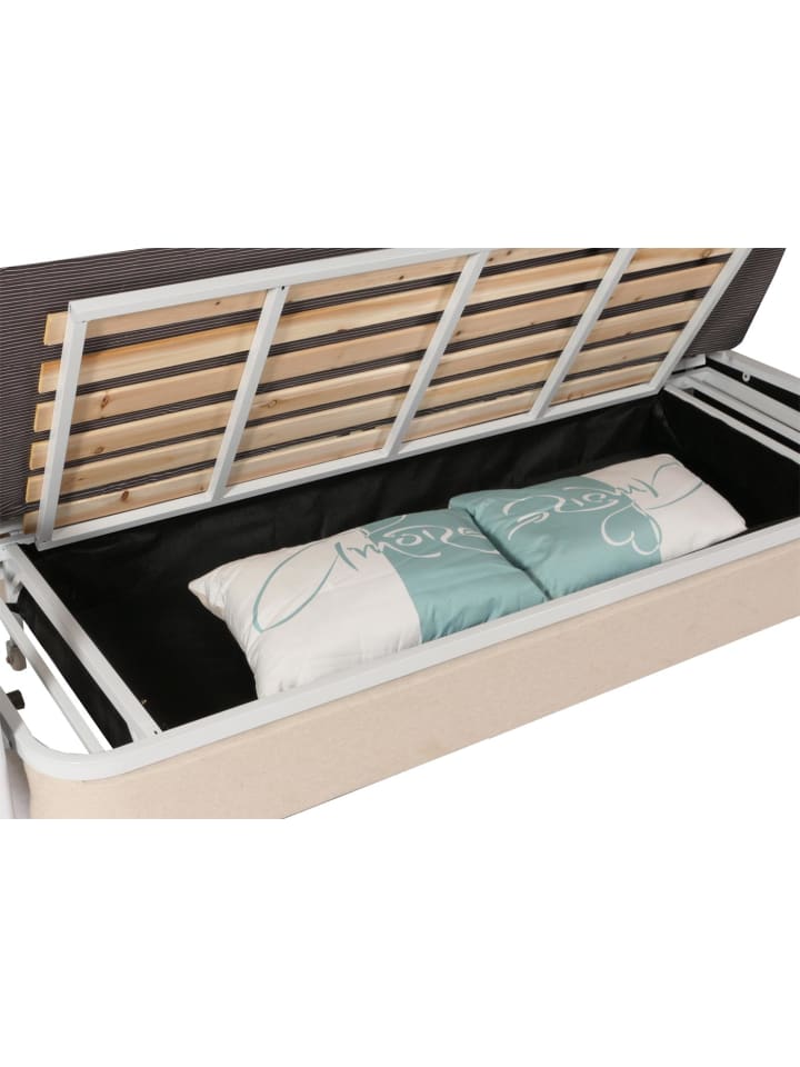 MCW Schlafsofa M83 Schlafcouch Couch Sofa, Stoff/Textil beige günstig kaufen onesize