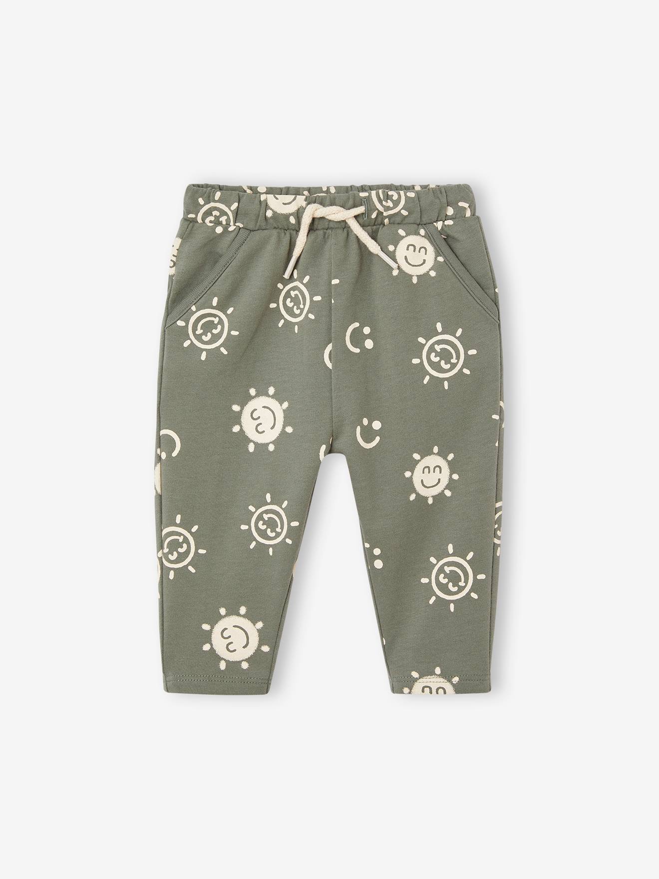 Vertbaudet Baby-Set: Shirt & Sweathose Oeko-Tex - khaki