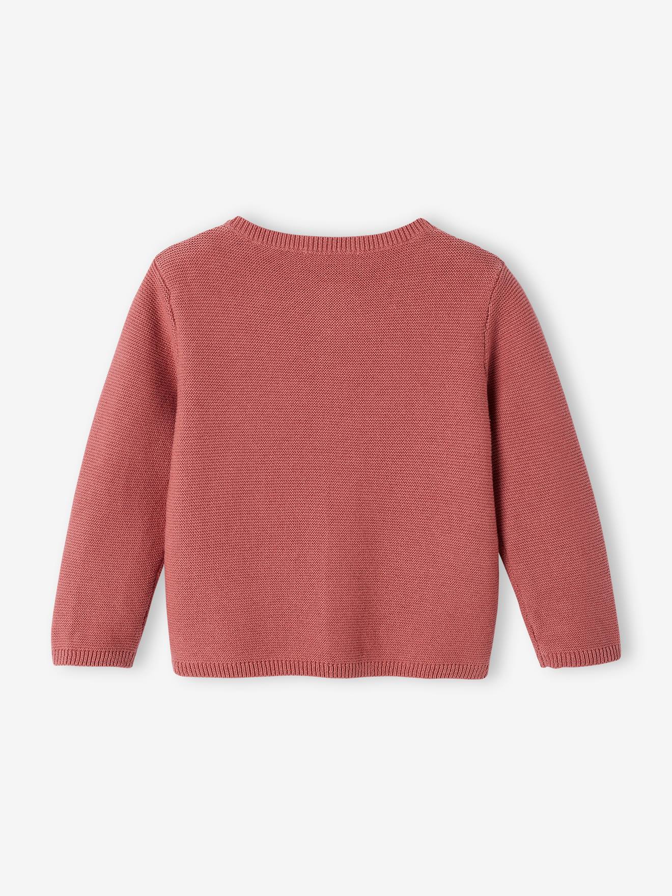 Cardigan broderie dorée coeur bébé BASICS encre