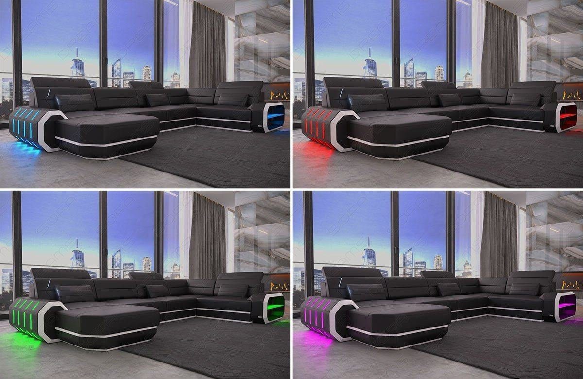 Sofa Dreams Ecksofa Designer Polster Stoff Sofa Roma L Form H Strukturstoff Stoffsofa, Couch wahlweise mit Bettfunktion