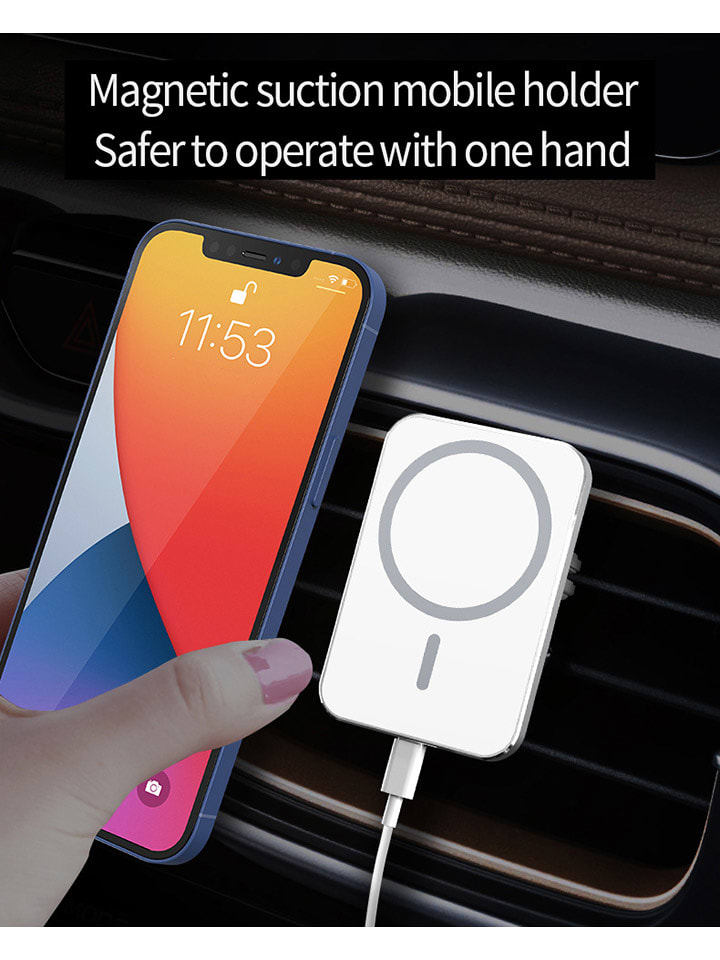 SmartCase Magnetische Kfz-Smartphone-Halterung mit Schnellladegerät in Weiß günstig kaufen onesize