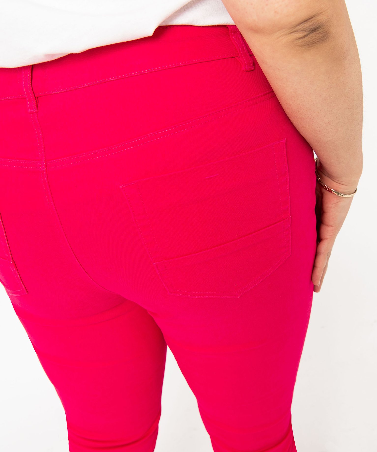 Pantalon femme grande taille coupe Regular rose | GEMO